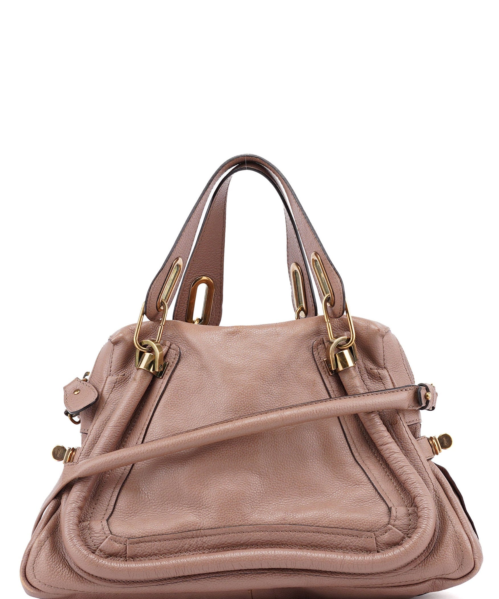 Chloé Brown Leather Paraty 2-Way Shoulder Bag