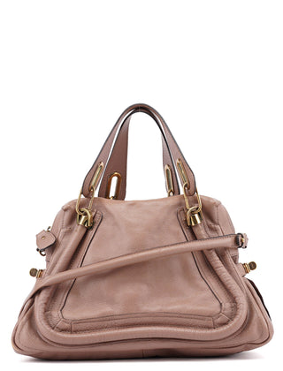 Chloé Brown Leather Paraty 2-Way Shoulder Bag