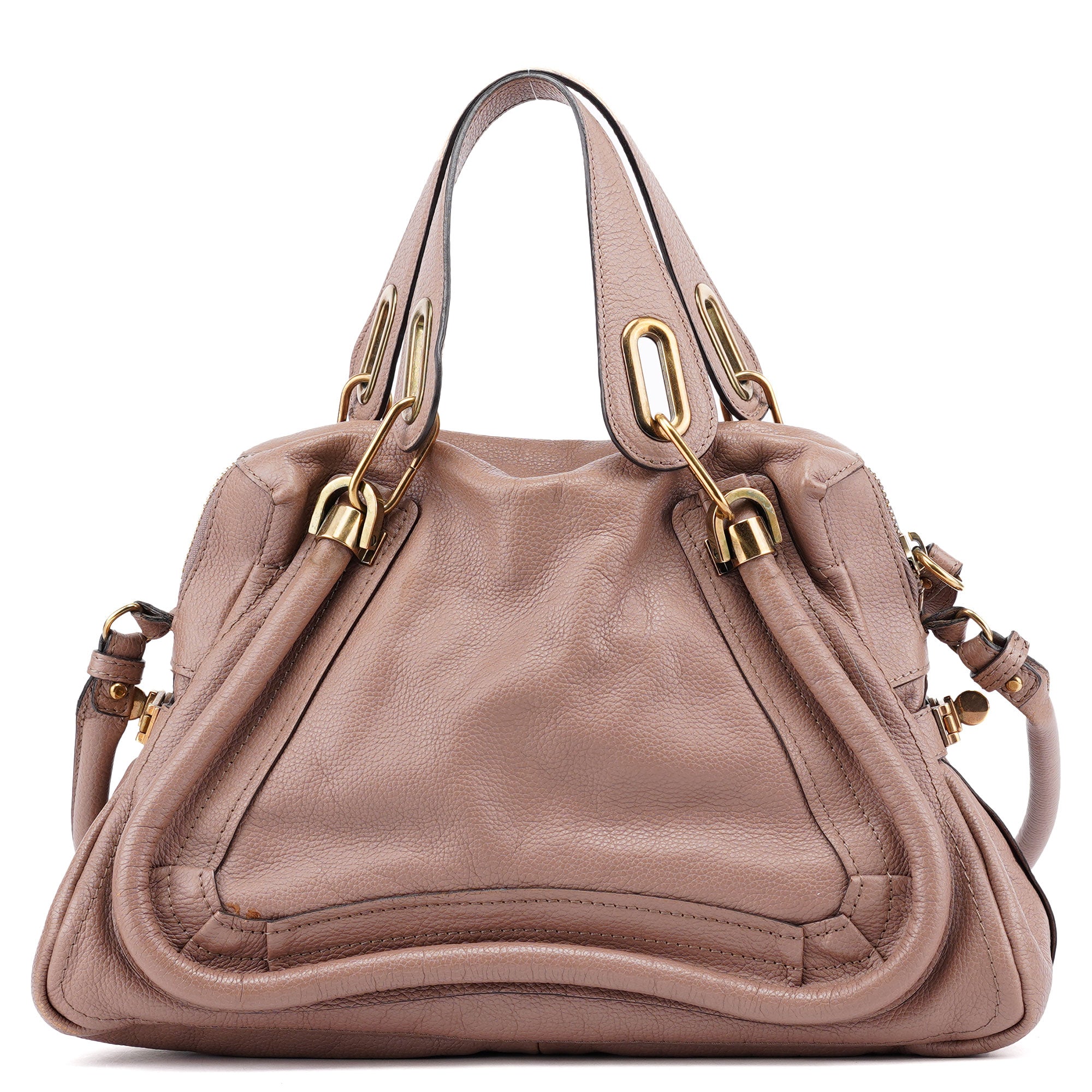 Chloé Brown Leather Paraty 2-Way Shoulder Bag