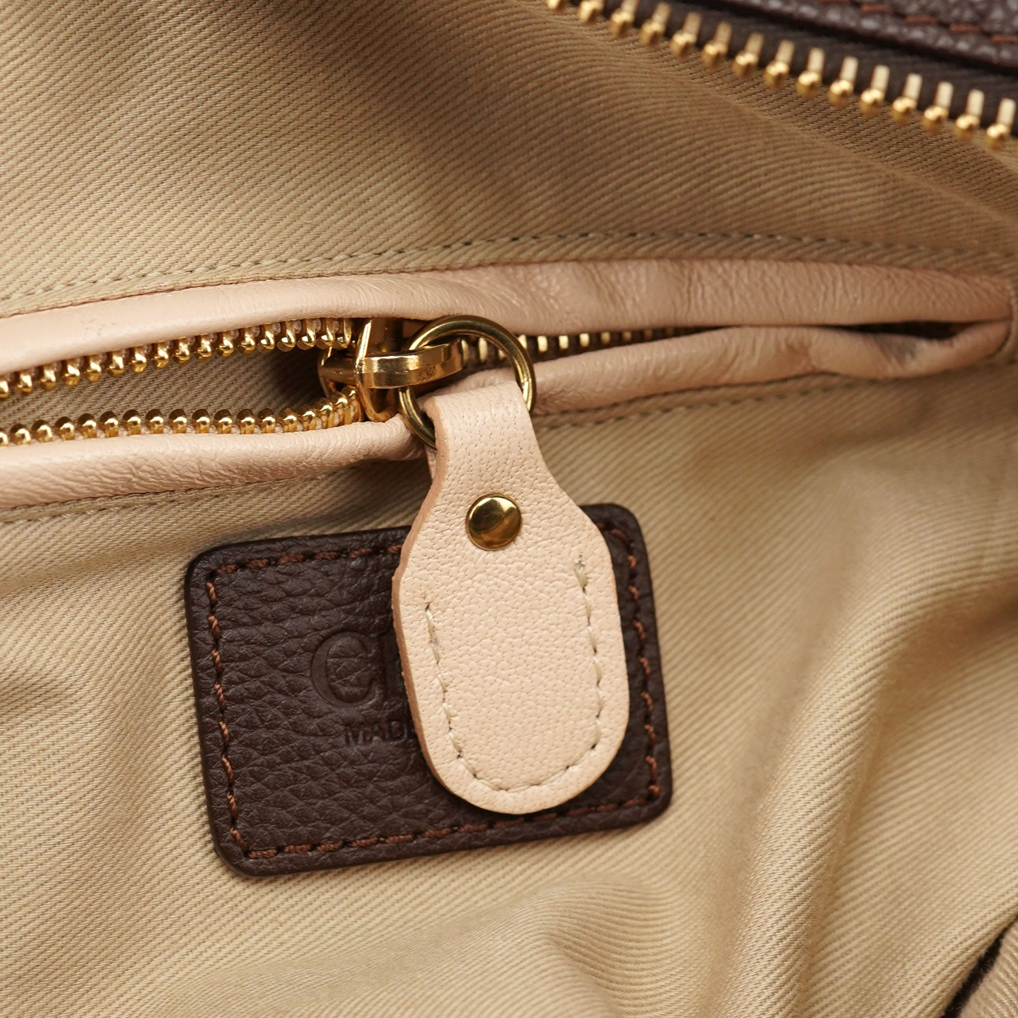 Chloé Brown Leather Paraty Tote Bag