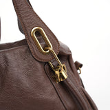 Chloé Brown Leather Paraty Tote Bag