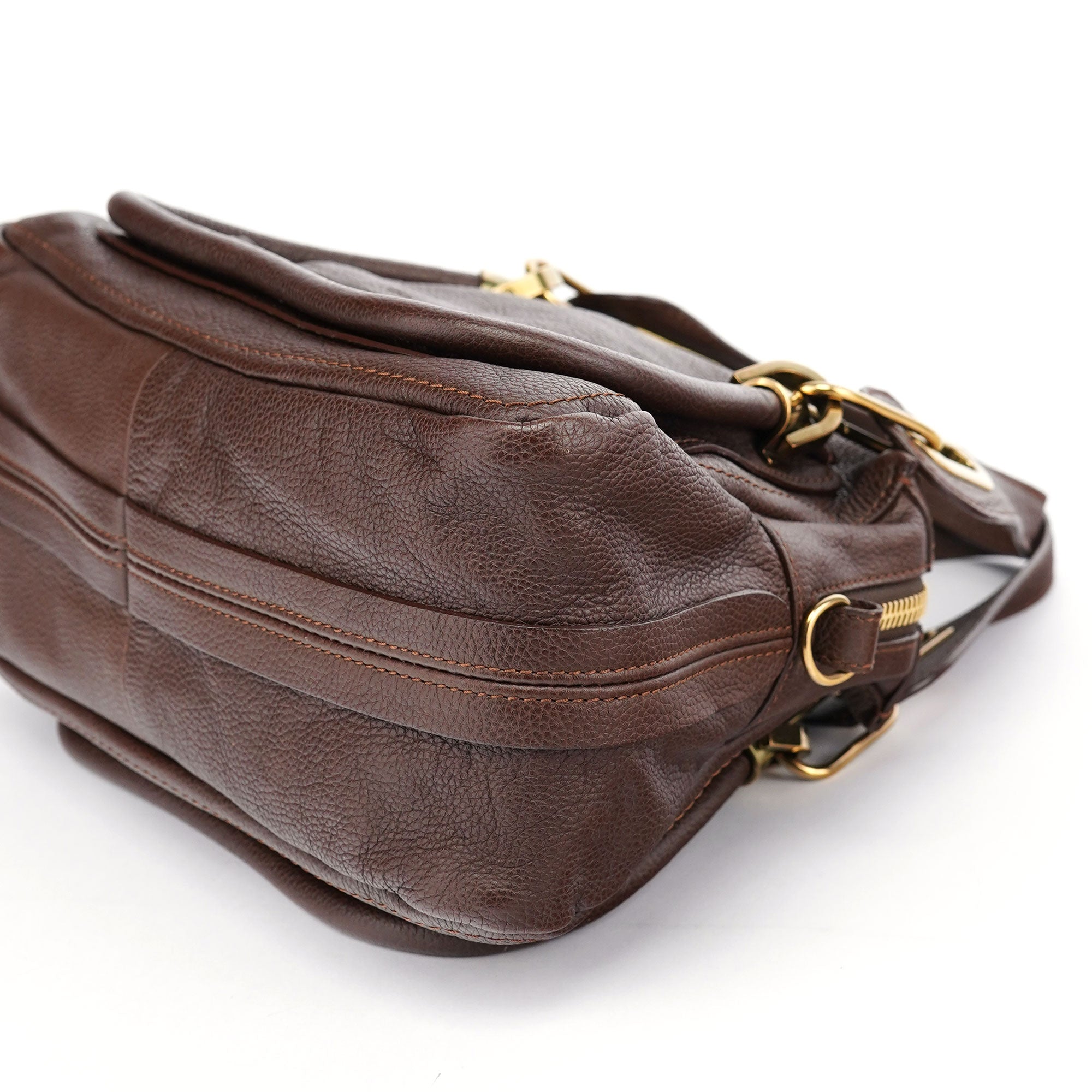 Chloé Brown Leather Paraty Tote Bag