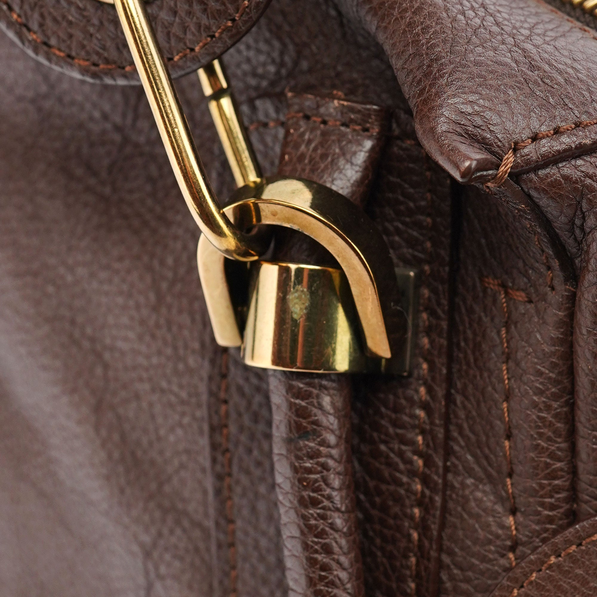 Chloé Brown Leather Paraty Tote Bag