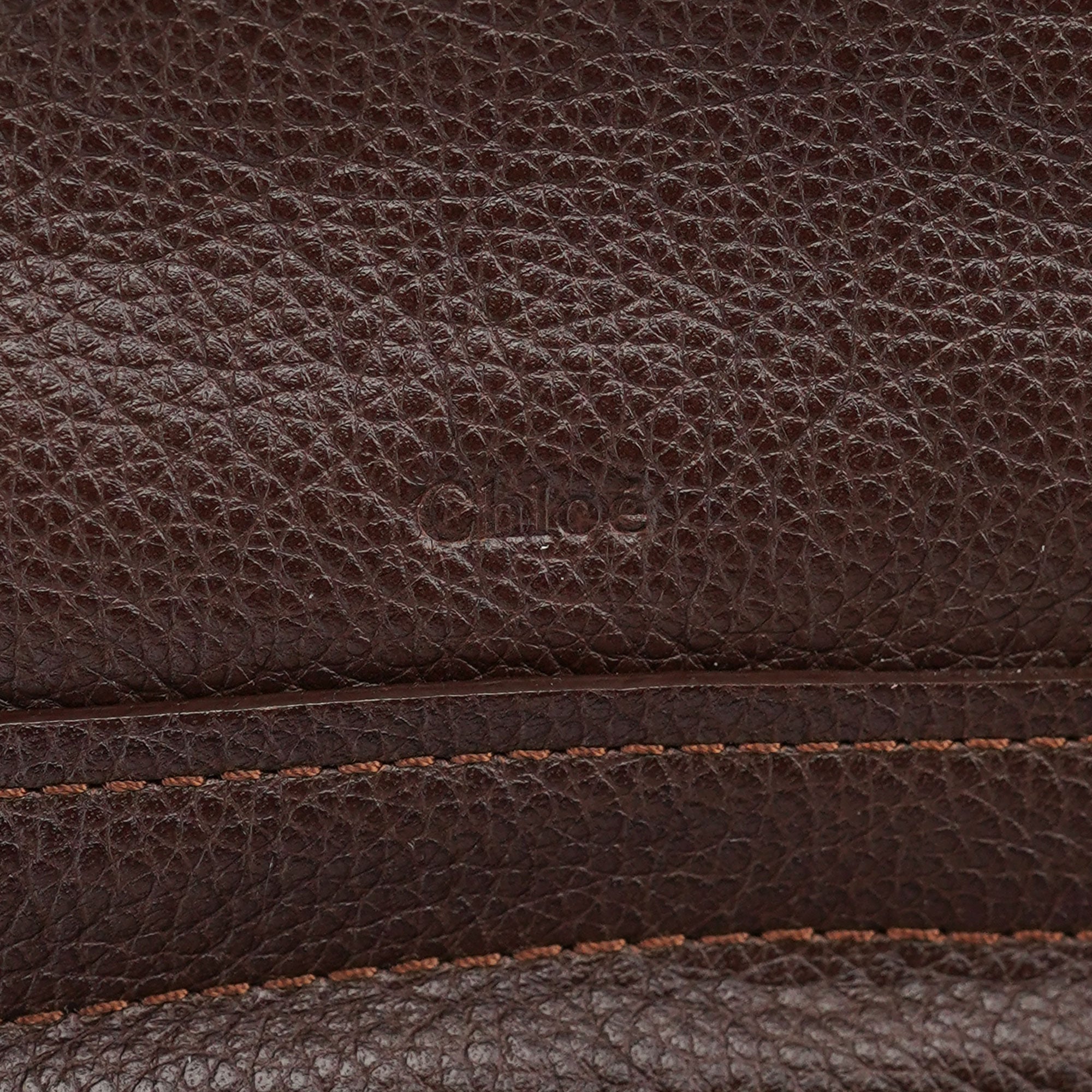 Chloé Brown Leather Paraty Tote Bag