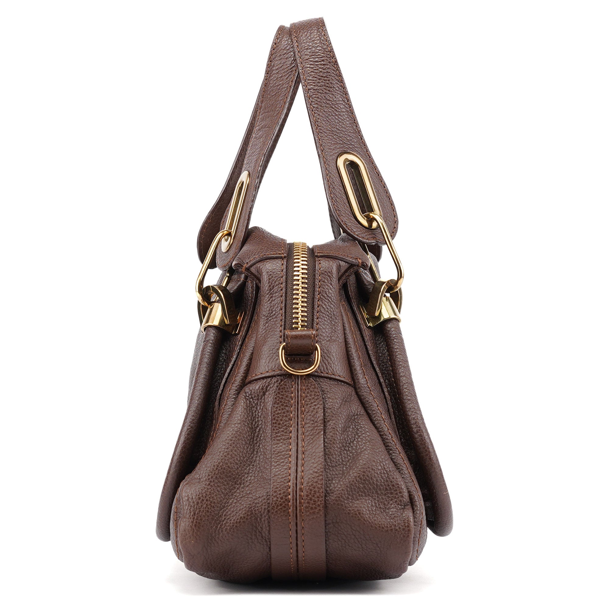 Chloé Brown Leather Paraty Tote Bag