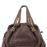 Chloé Brown Leather Paraty Tote Bag