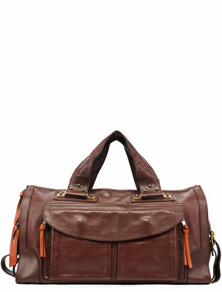 Chloe Brown Leather Pocket Tote Bag