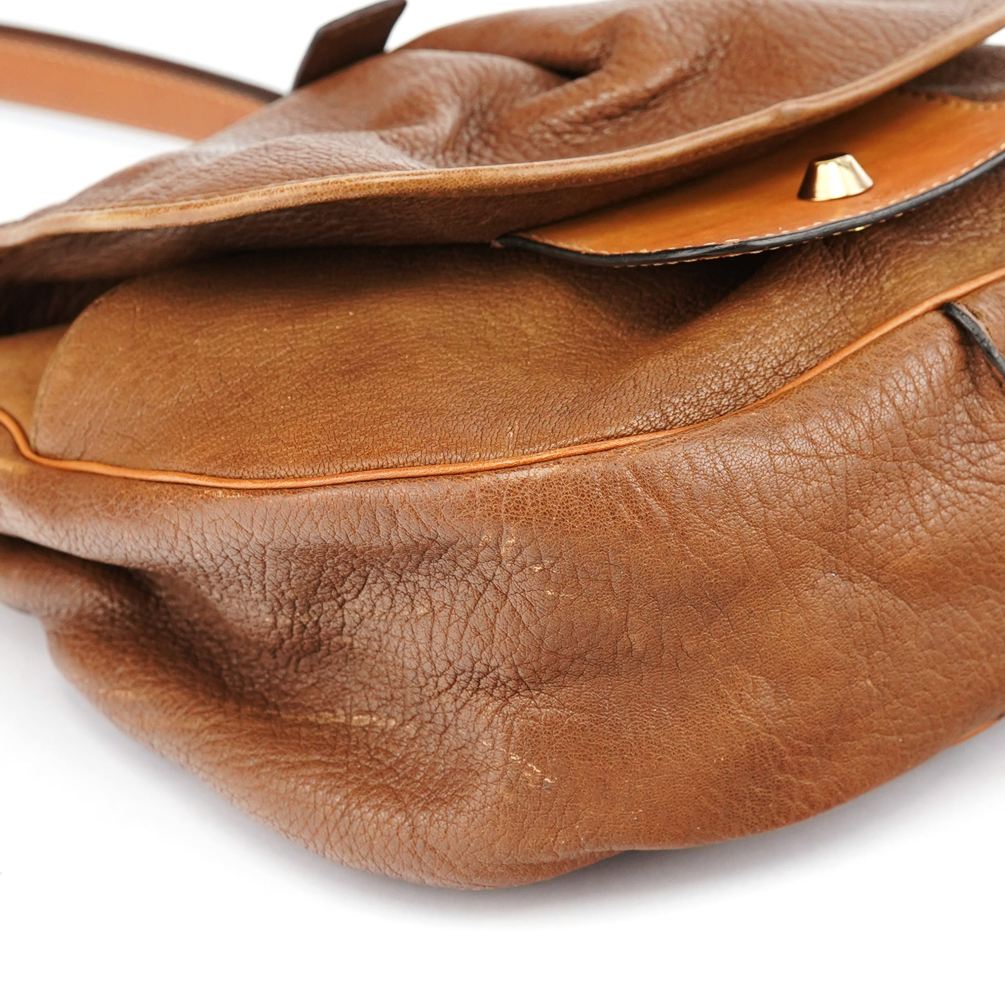 Chloé Brown Leather Satchel Shoulder Bag