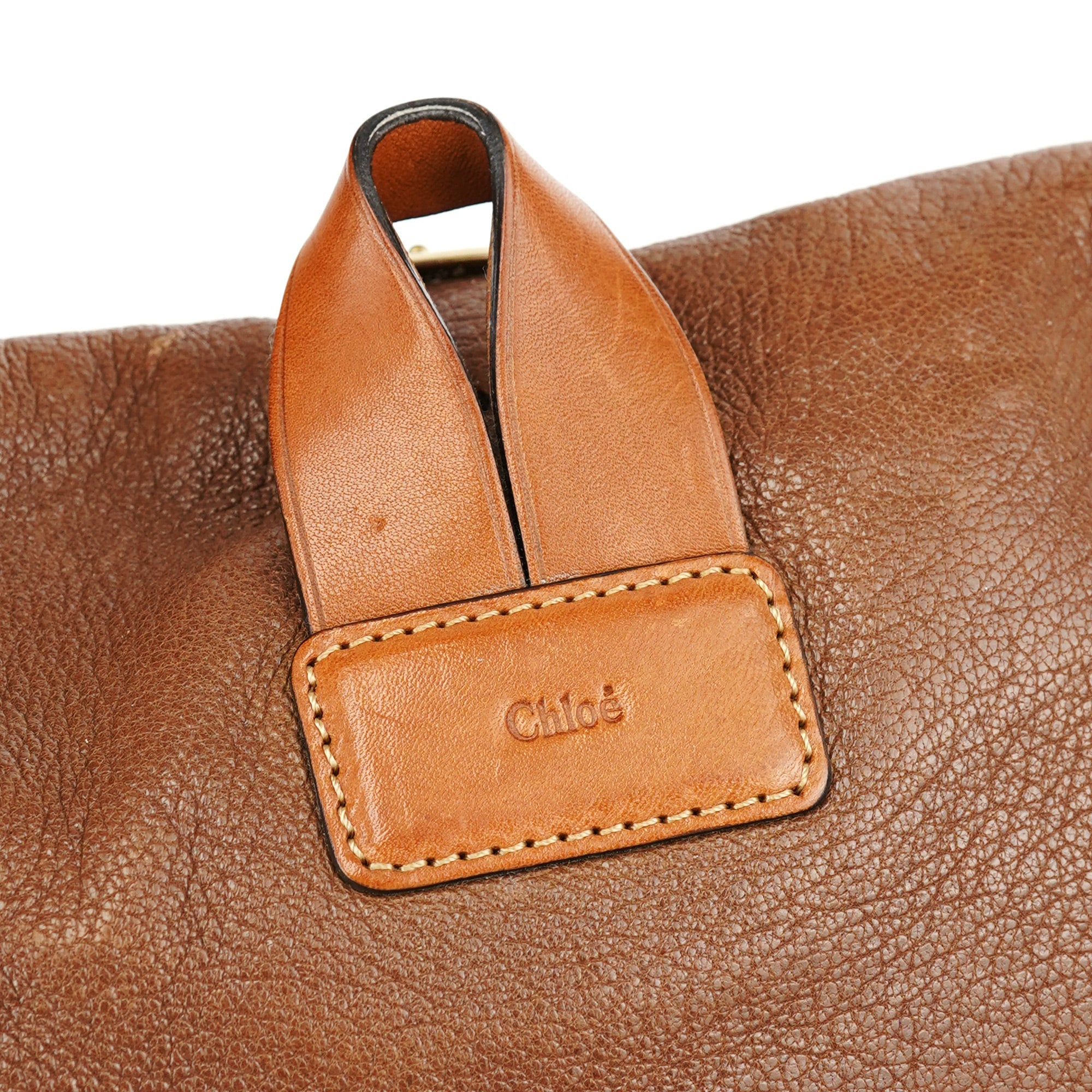 Chloé Brown Leather Satchel Shoulder Bag