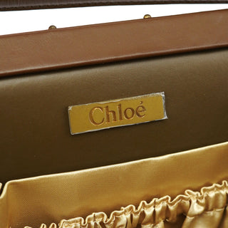 Chloé Brown Leather Studded Mini Bag