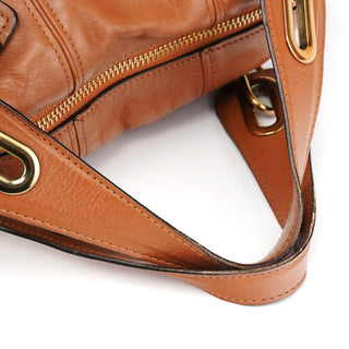 Chloe Brown Leather Tassel Paraty 2-Way Bag