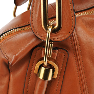 Chloe Brown Leather Tassel Paraty 2-Way Bag