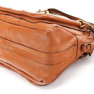 Chloe Brown Leather Tassel Paraty 2-Way Bag