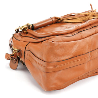 Chloe Brown Leather Tassel Paraty 2-Way Bag