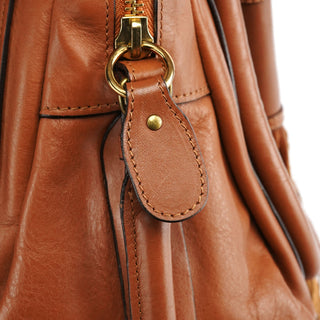 Chloe Brown Leather Tassel Paraty 2-Way Bag