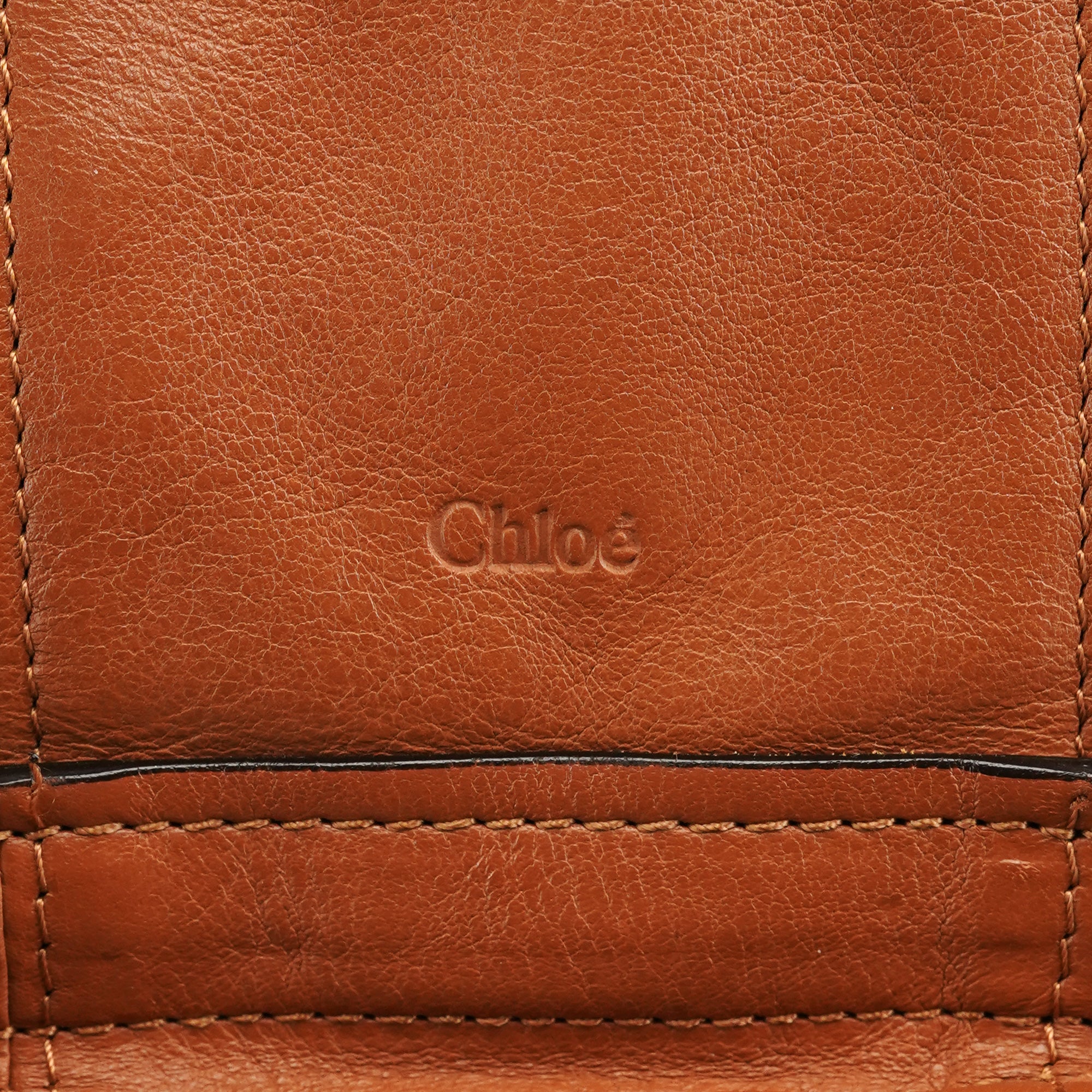 Chloé Paraty 2-Way Tasche aus braunem Leder mit Quaste