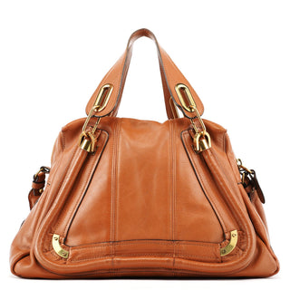 Chloe Brown Leather Tassel Paraty 2-Way Bag