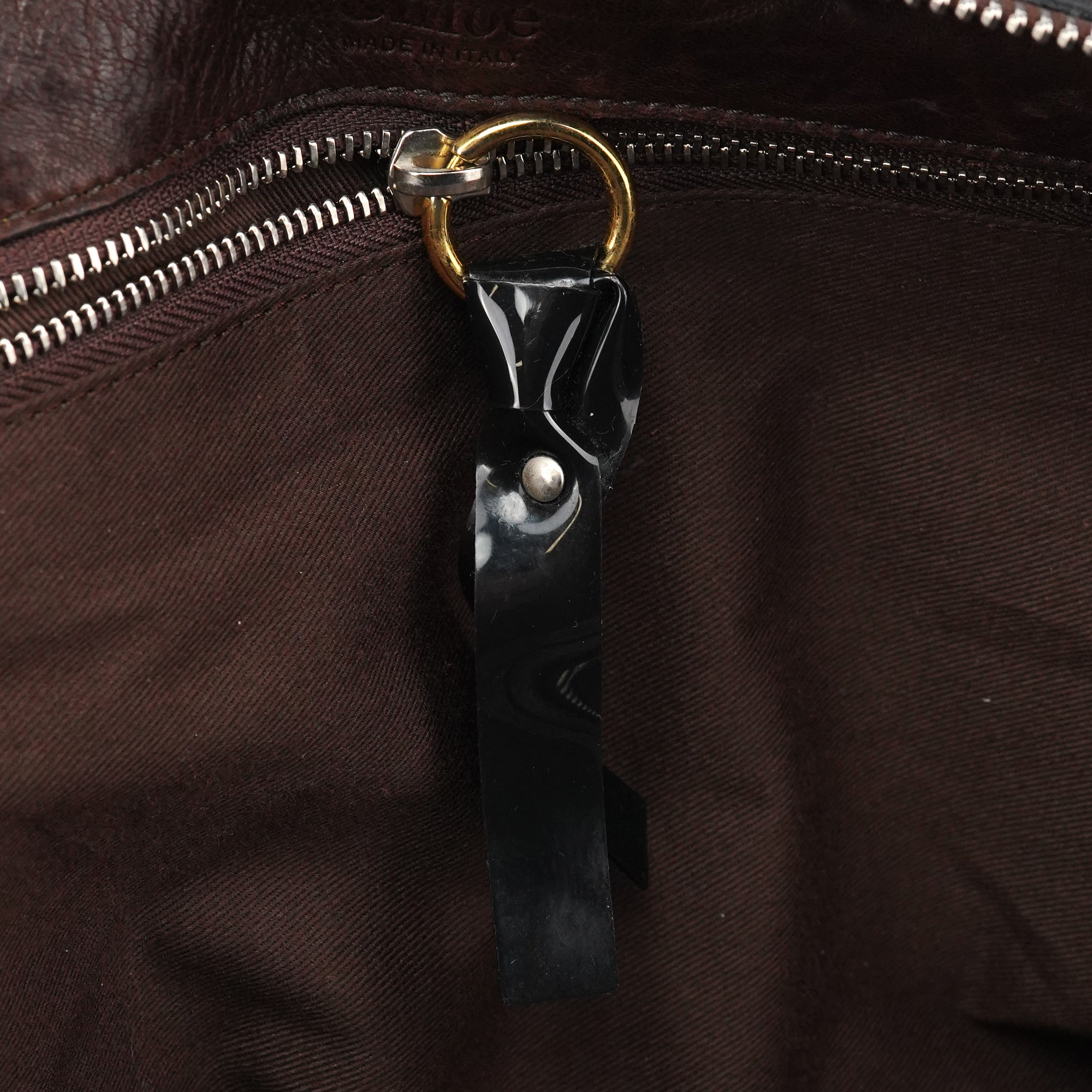 Chloe Brown Leather Tote Bag