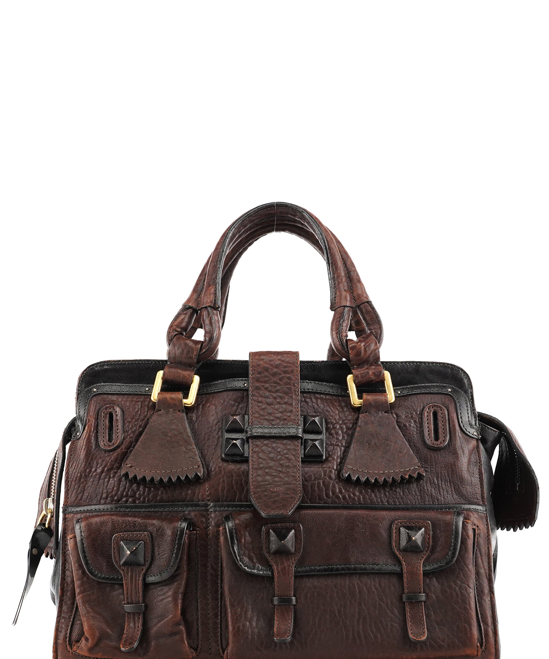 Chloe Brown Leather Tote Bag