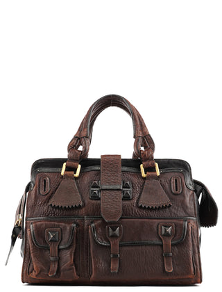 Chloe Brown Leather Tote Bag
