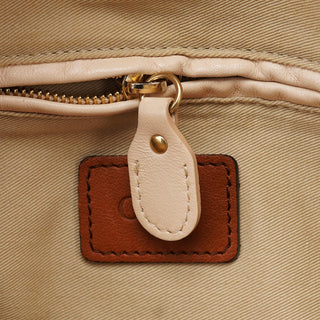 Chloé Brown Navy Leather Paraty 2-Way Shoulder Bag