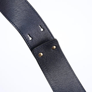 Chloé Brown Navy Leather Paraty 2-Way Shoulder Bag