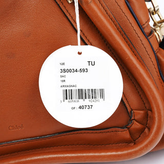 Chloé Brown Navy Leather Paraty 2-Way Shoulder Bag