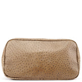 Chloé Brown Ostrich Leather Boston Bag