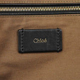 Chloé Brown Ostrich Leather Boston Bag