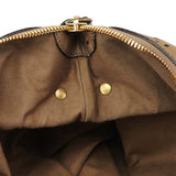 Chloé Brown Ostrich Leather Boston Bag