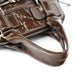 Chloe Brown Patent Leather Bay Tote Bag