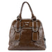 Chloe Brown Patent Leather Bay Tote Bag