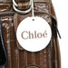 Chloe Brown Patent Leather Bay Tote Bag