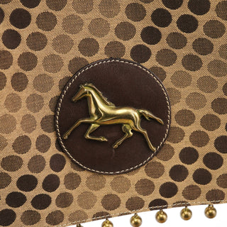 Chloe Brown Polkadot Horse Crossbody Bag