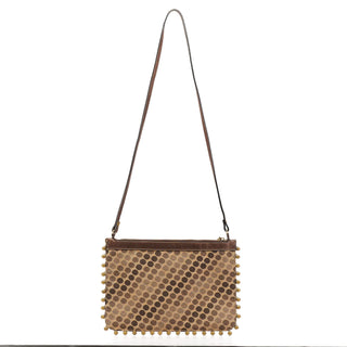 Chloe Brown Polkadot Horse Crossbody Bag