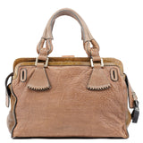 Chloé Brown Studded Leather Tote Bag