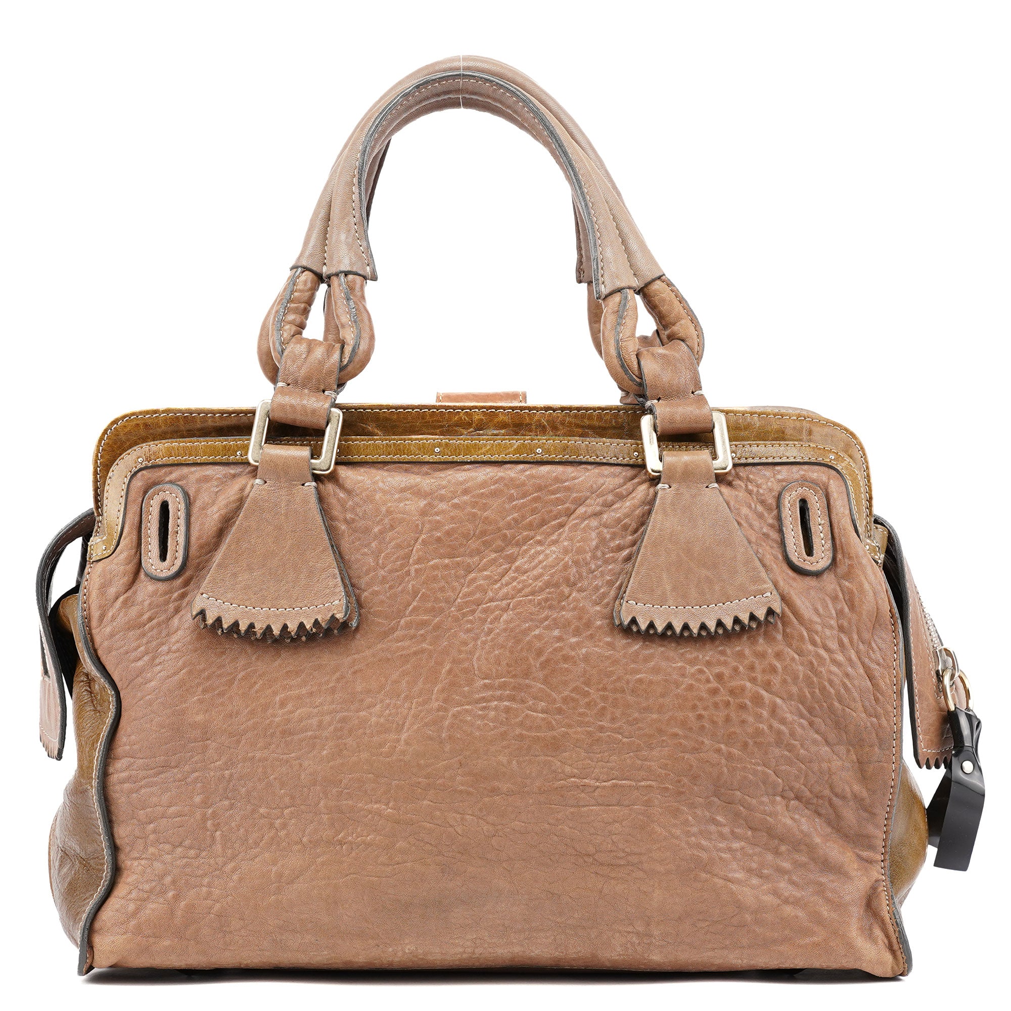 Chloé Brown Studded Leather Tote Bag