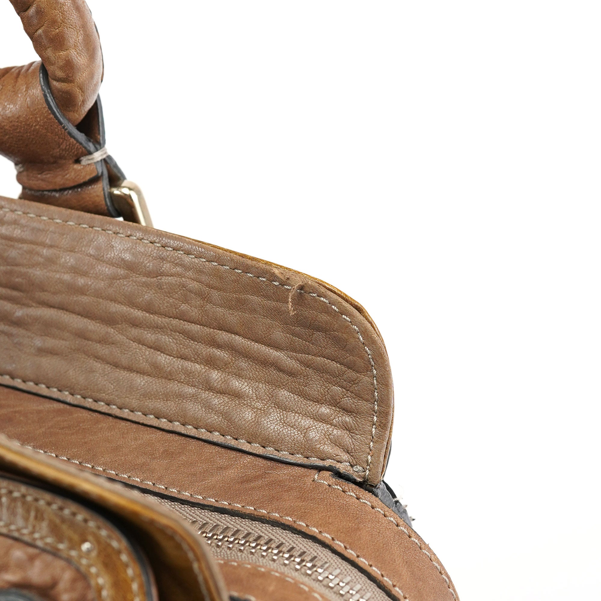 Chloé Brown Studded Leather Tote Bag