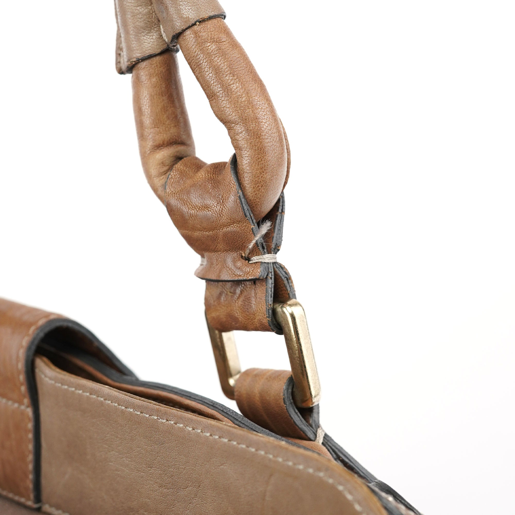 Chloé Brown Studded Leather Tote Bag