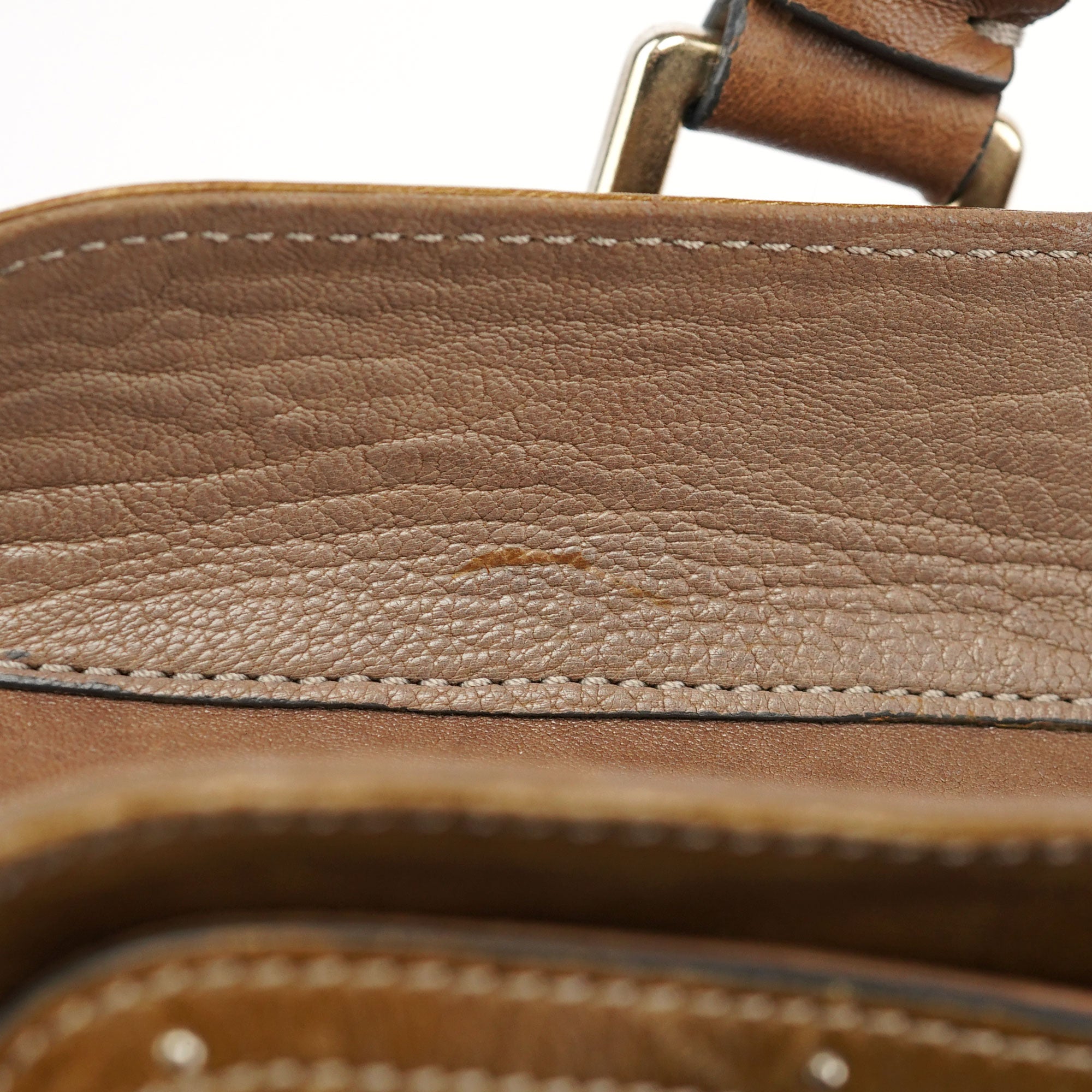 Chloé Brown Studded Leather Tote Bag