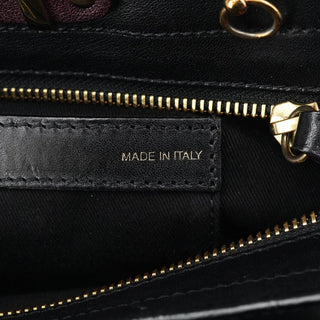 Chloe Burgundy Black Leather Alice 2-Way Bag