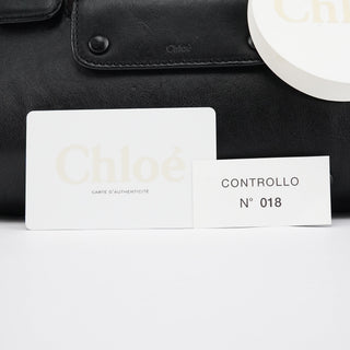 Chloe Burgundy Black Leather Alice 2-Way Bag