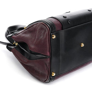 Chloe Burgundy Black Leather Alice 2-Way Bag
