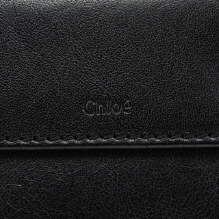 Chloe Burgundy Black Leather Alice 2-Way Bag