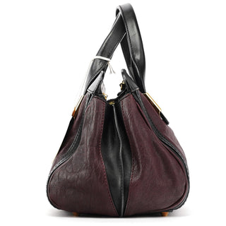 Chloe Burgundy Black Leather Alice 2-Way Bag