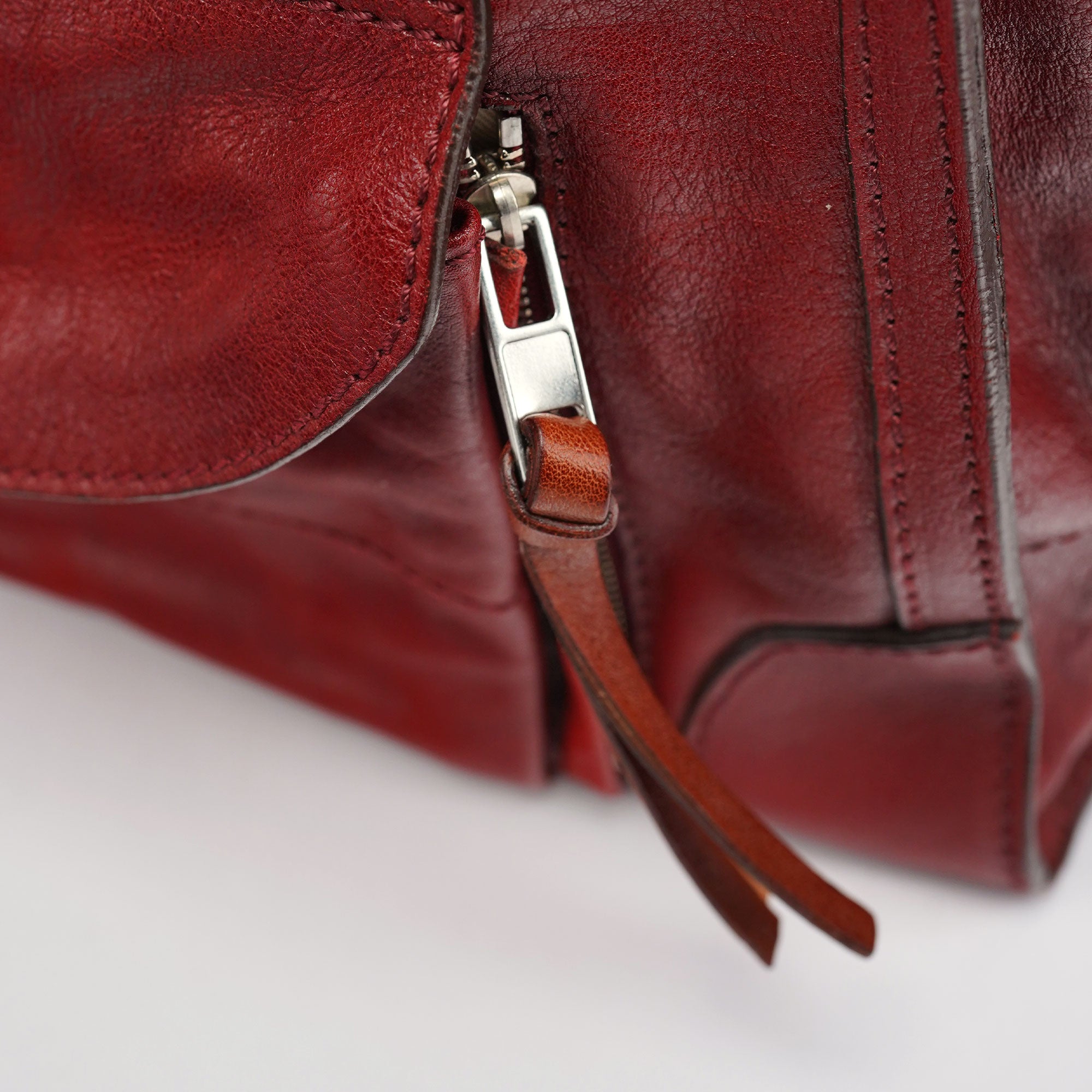 Chloé Burgundy Lambskin Leather Tote Bag