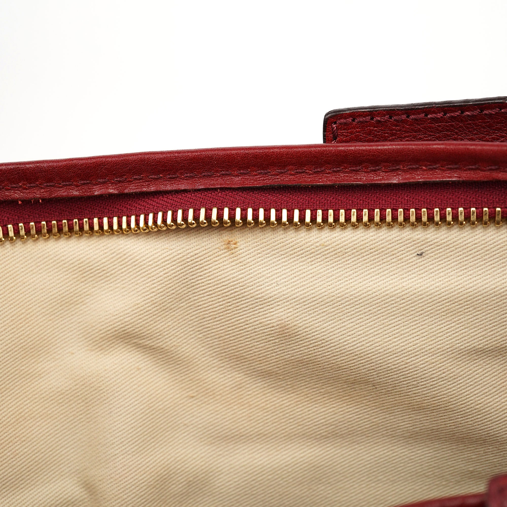 Chloé Burgundy Lambskin Leather Tote Bag
