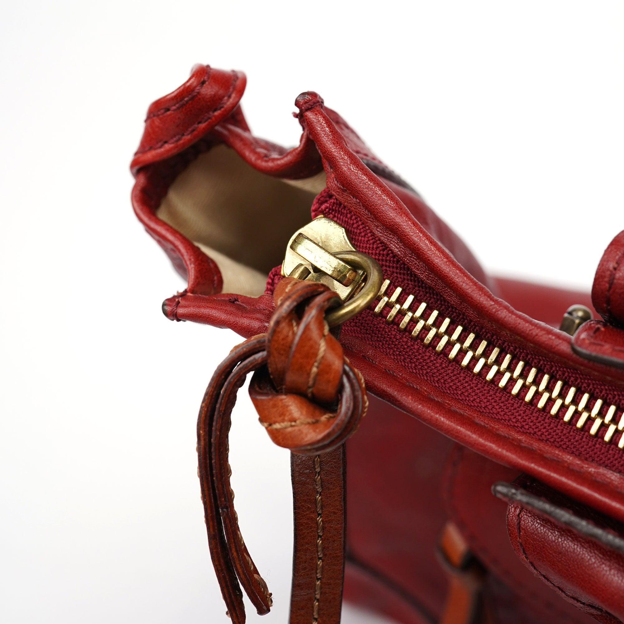 Chloé Burgundy Lambskin Leather Tote Bag