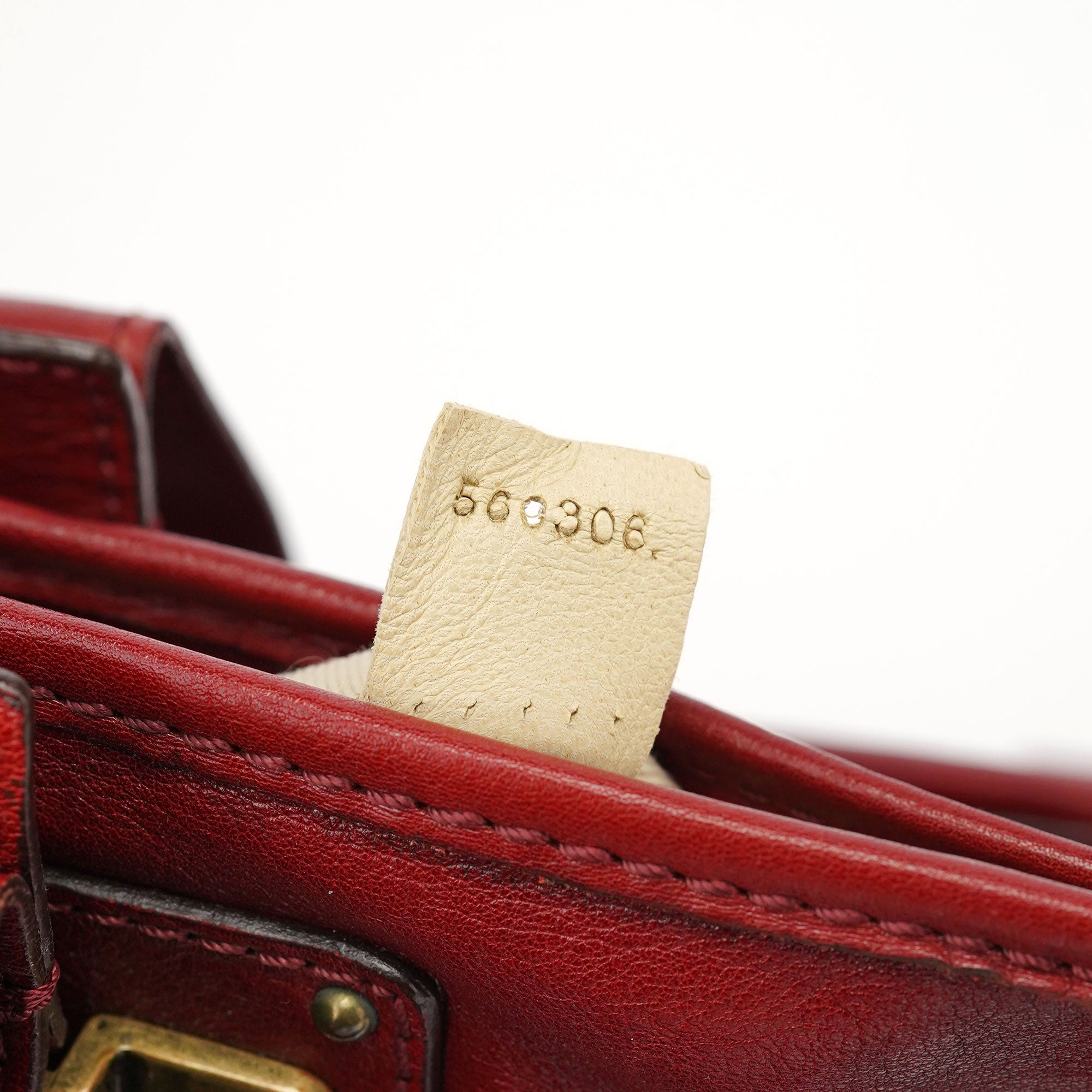 Chloé Burgundy Lambskin Leather Tote Bag
