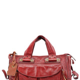 Chloé Burgundy Lambskin Leather Tote Bag